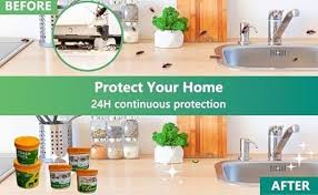 Cockroach Killer for Kitchens Bathrooms and Cabinets Eco-Friendly Home Remedy for Indoor Cockroach Control (Pack of 2)