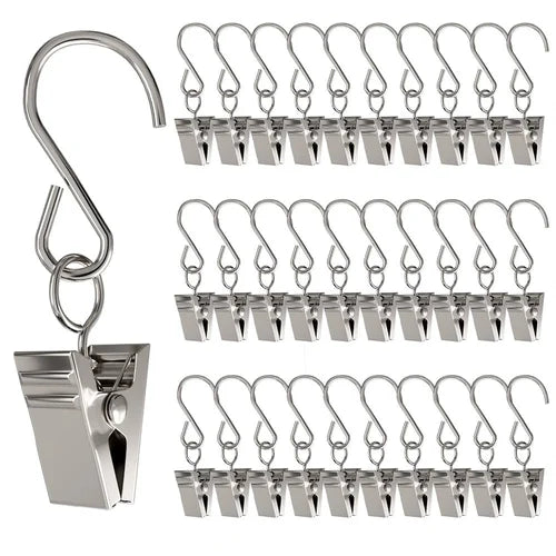 Stainless Steel Hangers with Clips 10pcs (Pack of 1)