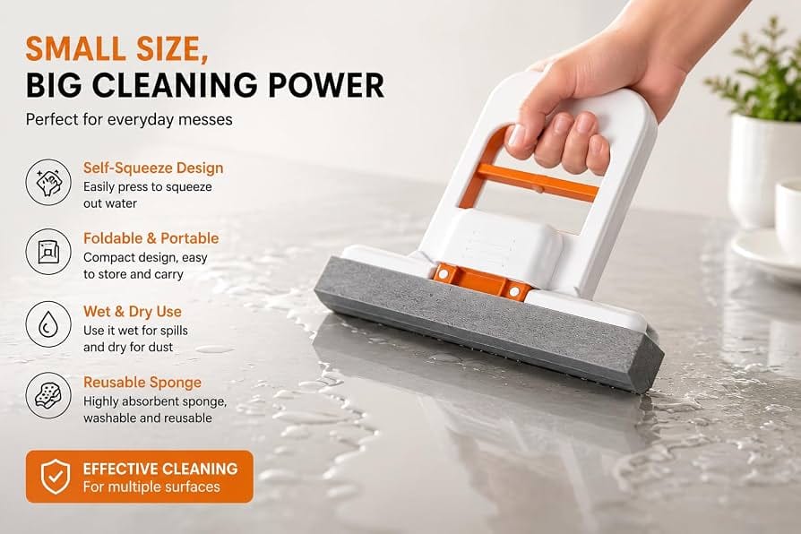 Mini Foldable Mop for Kitchen (Pack of 1)