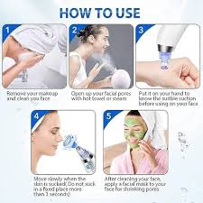 Derma Suction Vacuum Skin Cleanser | 4 in 1 Multi-function Blackhead Remover Tool | Remover Kit Skin Cleaner | Pimple Removal Tool | Ane Removal Tool