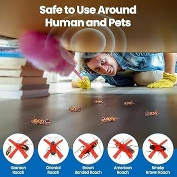 Cockroach Killer for Kitchens Bathrooms and Cabinets Eco-Friendly Home Remedy for Indoor Cockroach Control (Pack of 2)