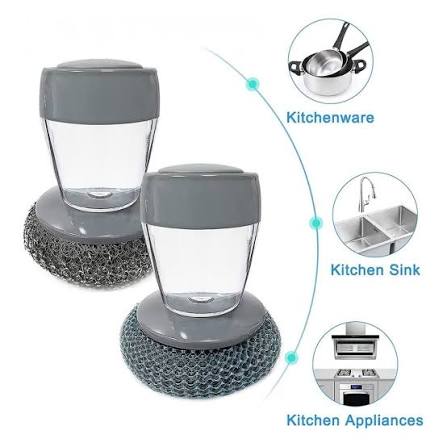 2 In 1 Liquid Soap Dispensing Brush (Pack of 2)
